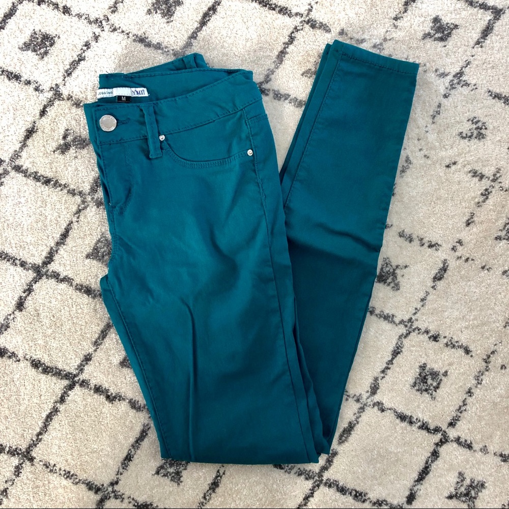 YMI Teal Skinny Jeggings